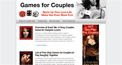 Desktop Screenshot of games-for-couples.com